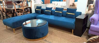 6 seater corner sofa + Center table 70K with delivery isl + rawalpindi
