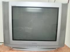 Samsung Plano 21" TV alongwith TV trolly. 0