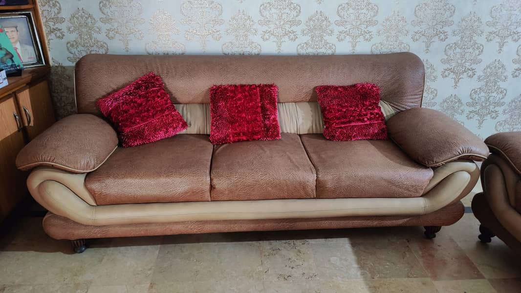 6 Seater Leather Sofa 4