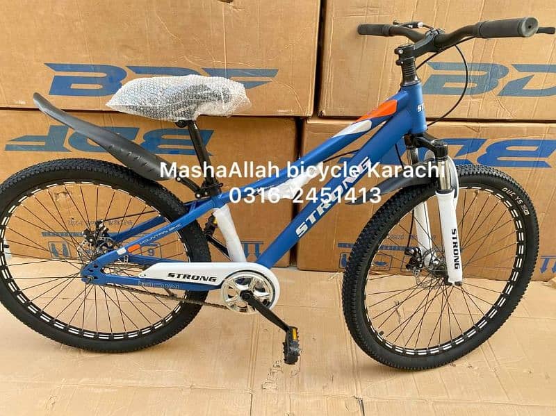 new MTB Strong Bicycle Without Gear imported box pack bicycle new 2024 1