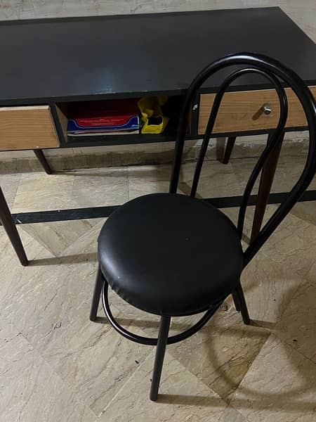 sheesham wood study table  / cution chair 2