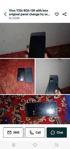 vivo y 33s panal change or glass barke hy  pta approved with box