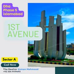 Prime Location Sector A 1st Ave Plot For Sale Dha-5 Islamabad