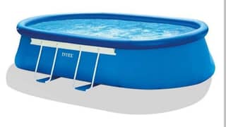 Intex 18ft X 10ft X 42in Oval Frame Pool Set 0