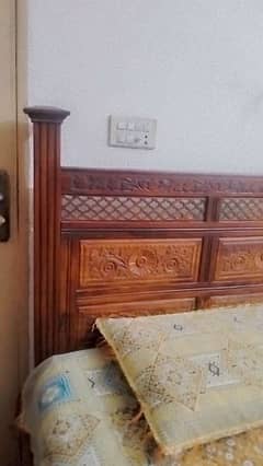 Solid Wood pair of single bed with mattress for sale