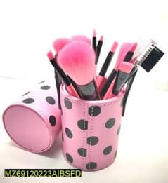 makeup brushes set pink colour