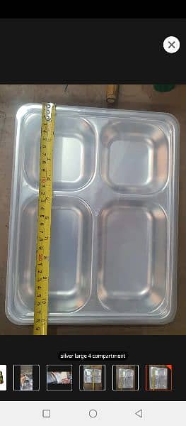 3 or 4 portion lunch box with lid 1