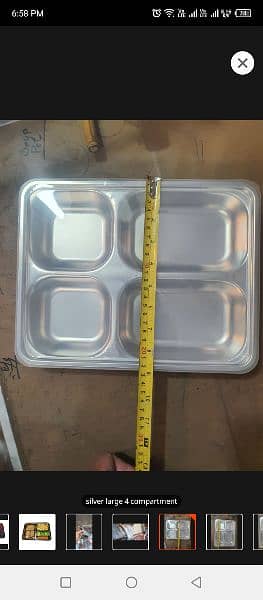 3 or 4 portion lunch box with lid 2