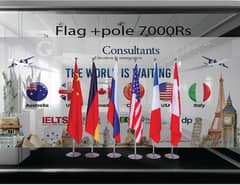 Country Flags ,Custom Indoor Flag with Stand for Executive, CEO office