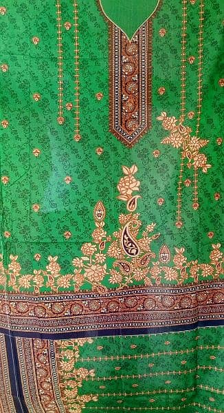 3 piece unstitched new green casual suit for sale 12