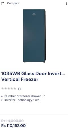 Dawalance Inverter Vertical Freezer Brand New 0