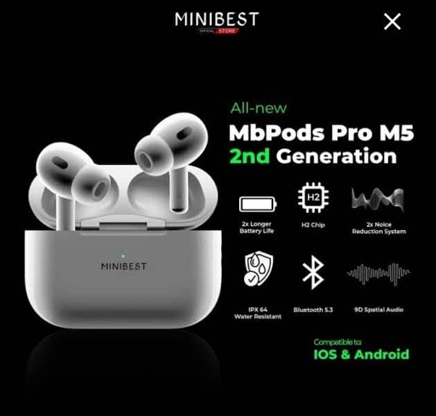 minibest m5 airpods pro 2gen 0