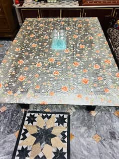 Centre Table with Glass Uper Top