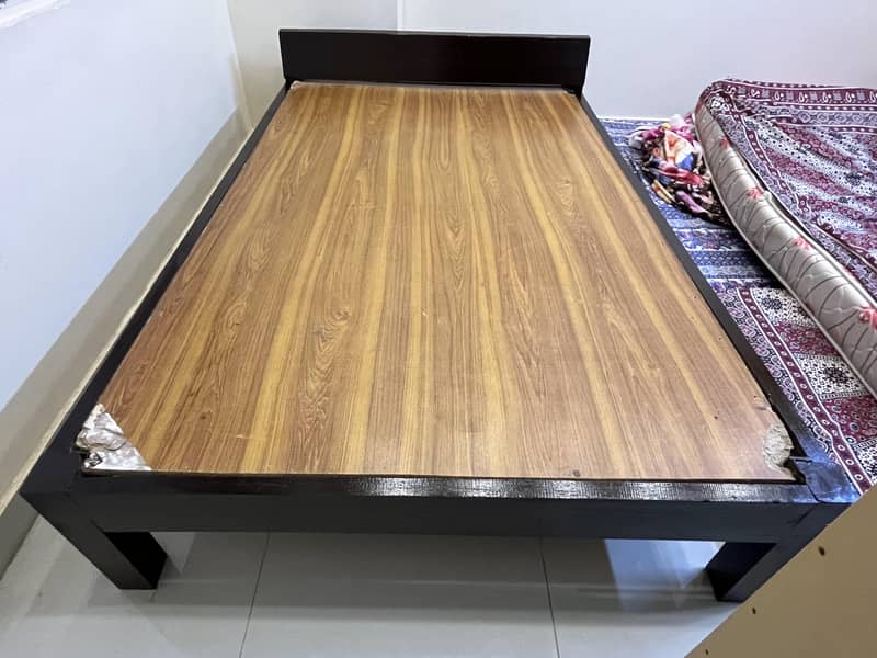 Hard wood single bed (51x80 inch) without mattress 2