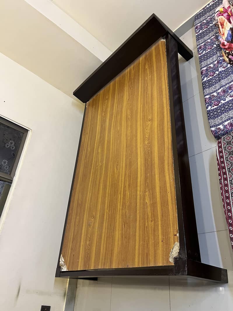 Hard wood single bed (51x80 inch) without mattress 3