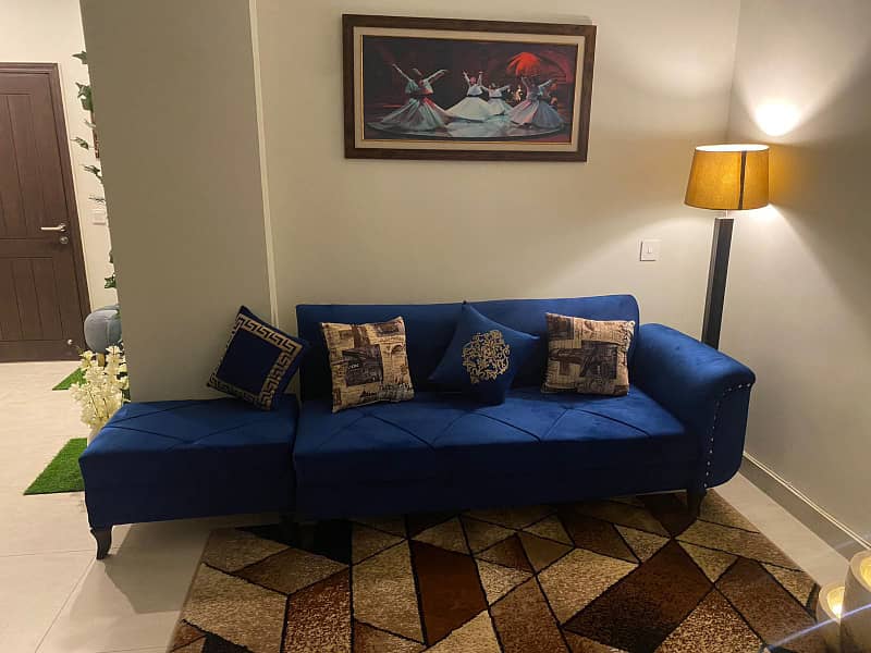 Two bed furnished flat for rent in Zarkon Heights Islamabad 6