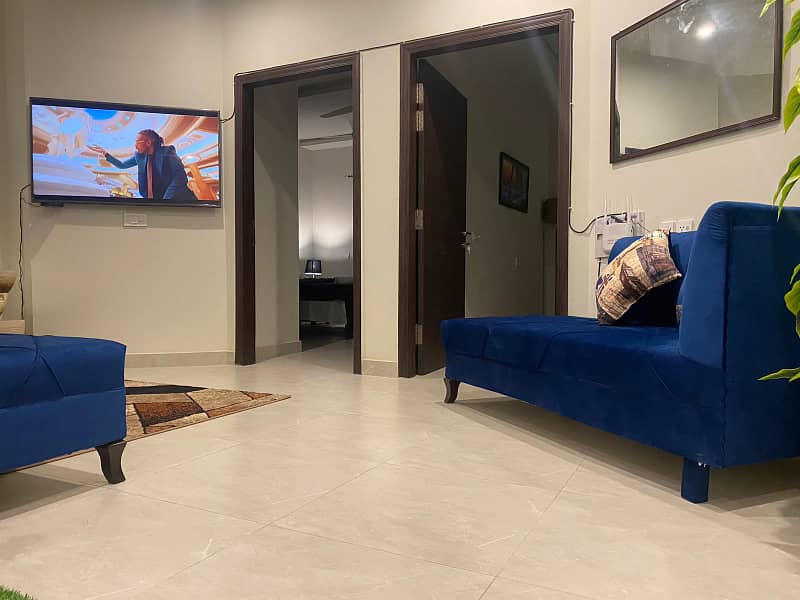 Two bed furnished flat for rent in Zarkon Heights Islamabad 14