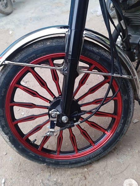 Honda Cg 125 customised Red Fire Theme 3