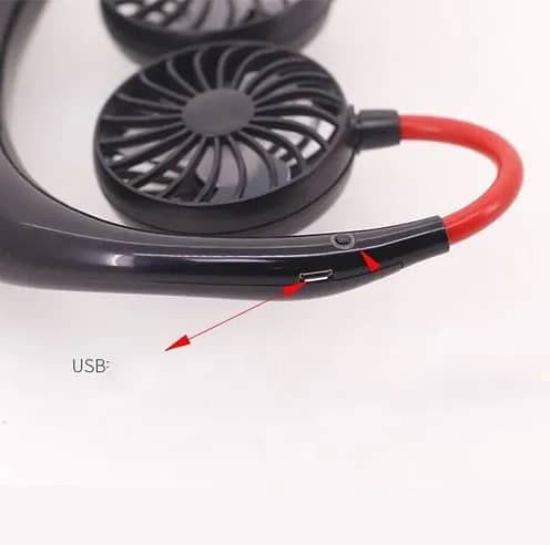 Hands Free Mini Neck Band | Usb Rechargeable Fan, 3 Mode 3