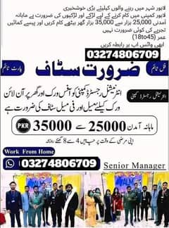 Jobs opportunities for male female and students . part time_full time