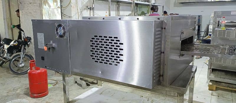 JK Zeus Conveyor belt pizza oven 18" Korean, dough mixer dough roller 3