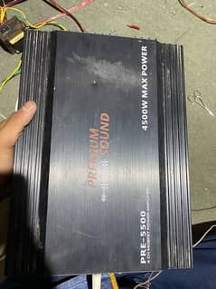 4 channel 4500watt max power amplifier and subwoofer for sale