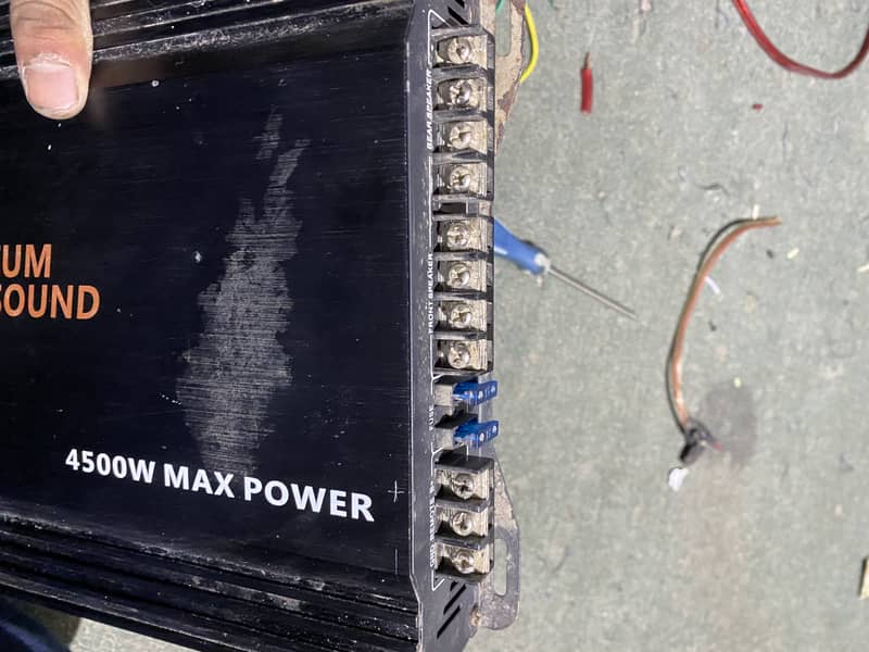 4 channel 4500watt max power amplifier and subwoofer for sale 3