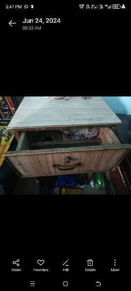 old broken wooden drawer 1