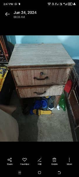 old broken wooden drawer 2
