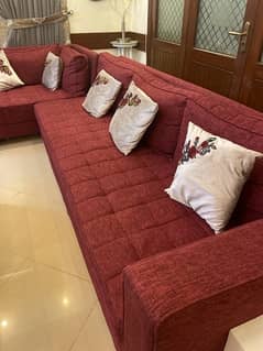 Lshaped 6 seater sofa set from bed and bath
