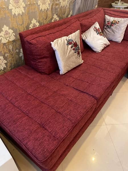 Lshaped 6 seater sofa set from bed and bath 1