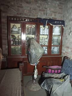 Showcase . iron stand . bed and sofa . . need to sell urgently .