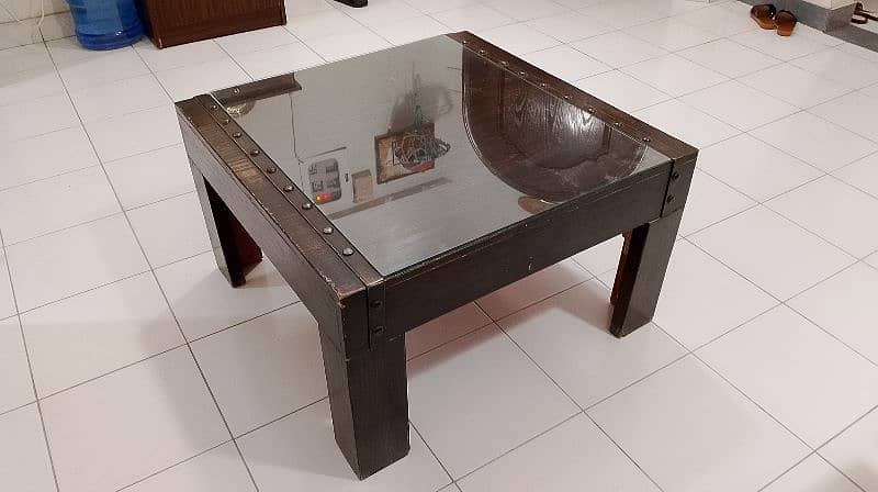 Center Table with Top Glass 1