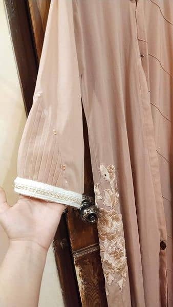 Abaya in tea pink colour available 1