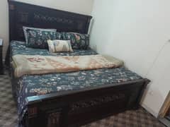wooden bed with dressing table 0