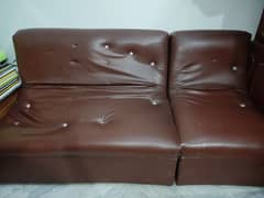 6 seater sofa set (Brown color) 0