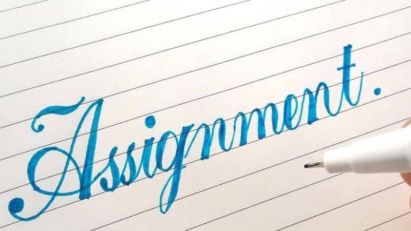Handwriting assignment work, any type of writing work and typing work 2