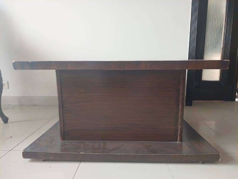 wooden centre table with 2 smaller side tables for sale 2