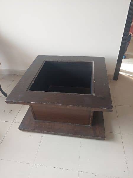 wooden centre table with 2 smaller side tables for sale 3