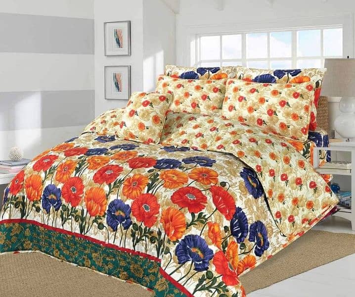 6 PCs Bedsheet Comforter Set - Free Delivery - Premium Quality - Nice 7