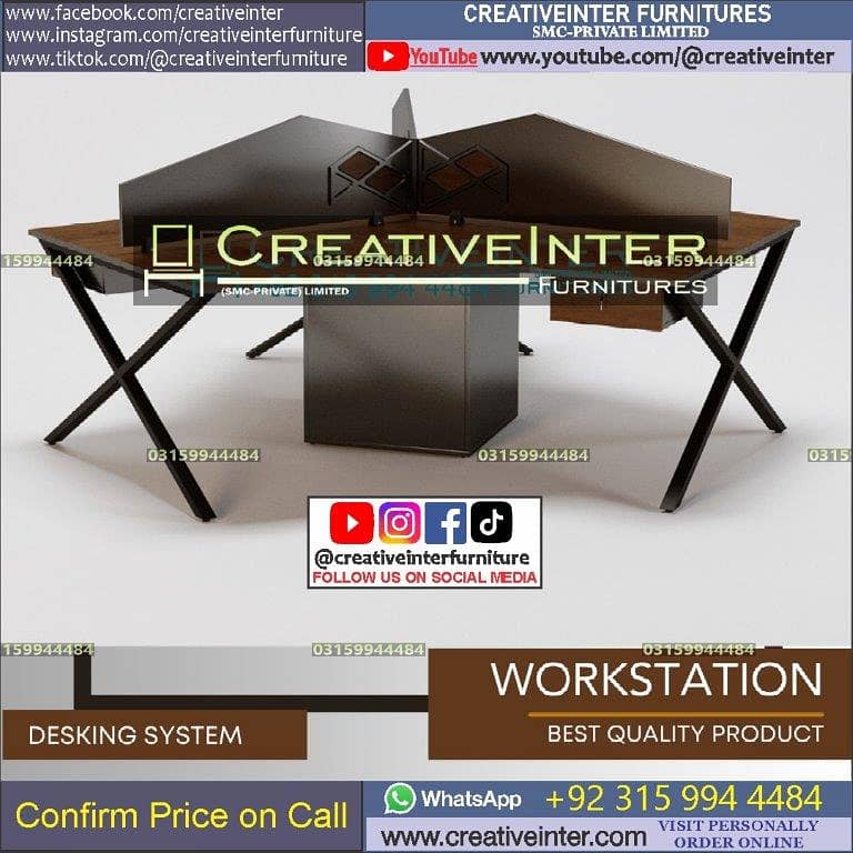office workstation executive ceo table meeting chair reception manager 3