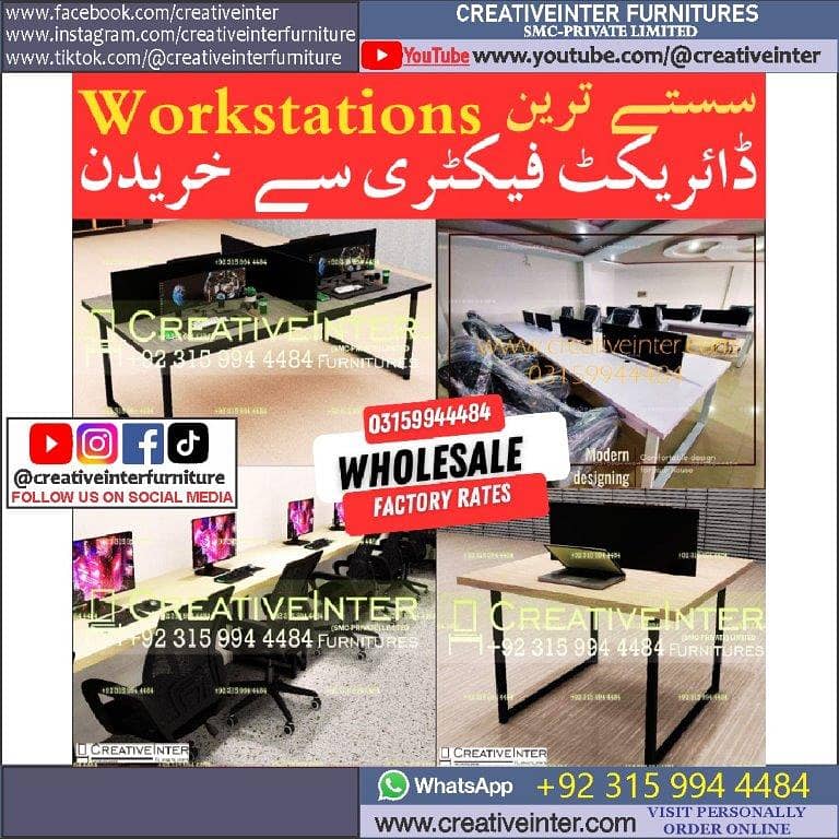 office workstation executive ceo table meeting chair reception manager 6