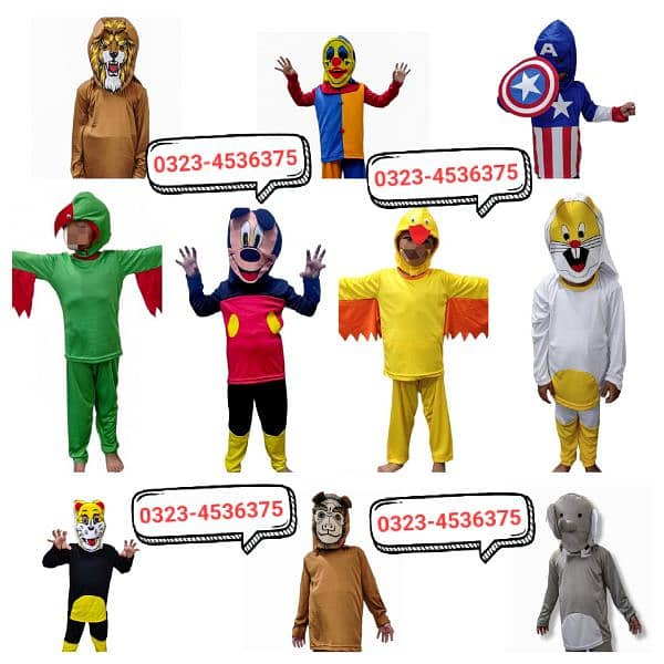 3 PC's kid's Stitched Dry Fit Costumes l 10 Characters l 0323-4536375 0