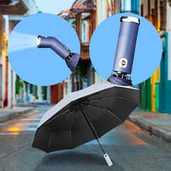 portable Automatic Folding Umbrella with flash light
