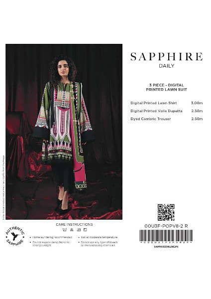 Sapphire 3 piece Lawn Collection 2