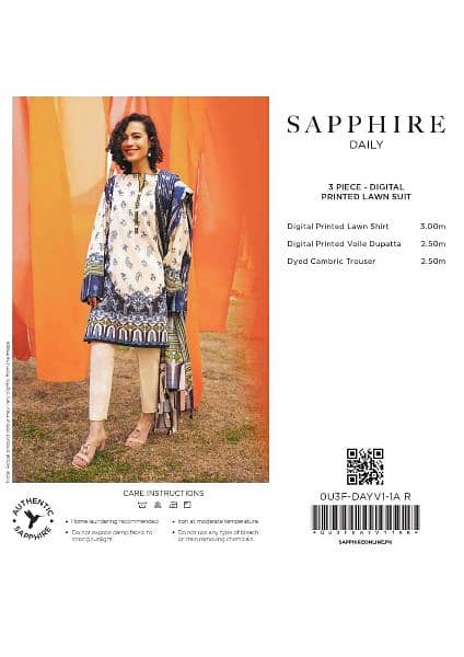 Sapphire 3 piece Lawn Collection 3