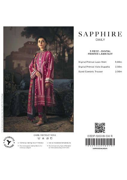 Sapphire 3 piece Lawn Collection 5