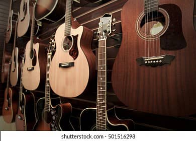 Sanwah acoustic guitar at Acoustica guitar shop 1