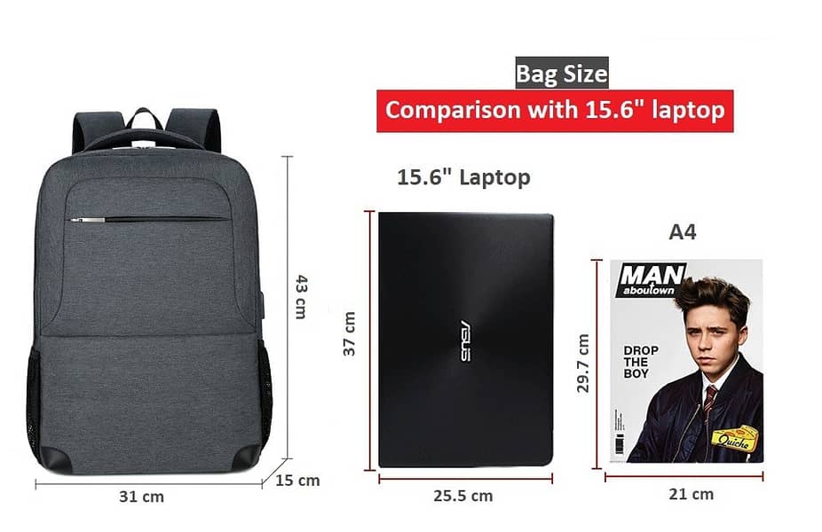 Laptop Backpack, 15.6"  Imported Waterproff, Travel Bag 2