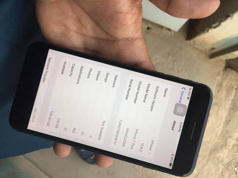 Iphone 7plus pta approved 128gb with box 3